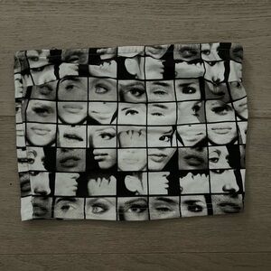 Editked black and white tube top